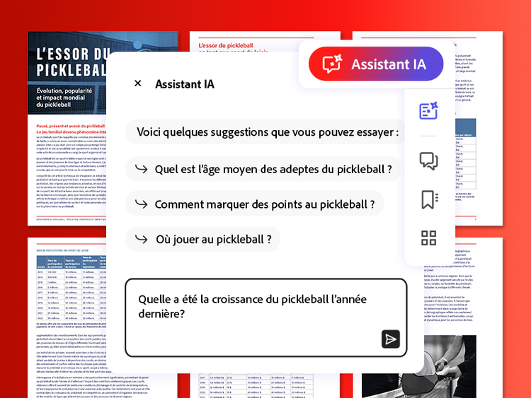 Exemple de question formulée dans l’Assistant IA