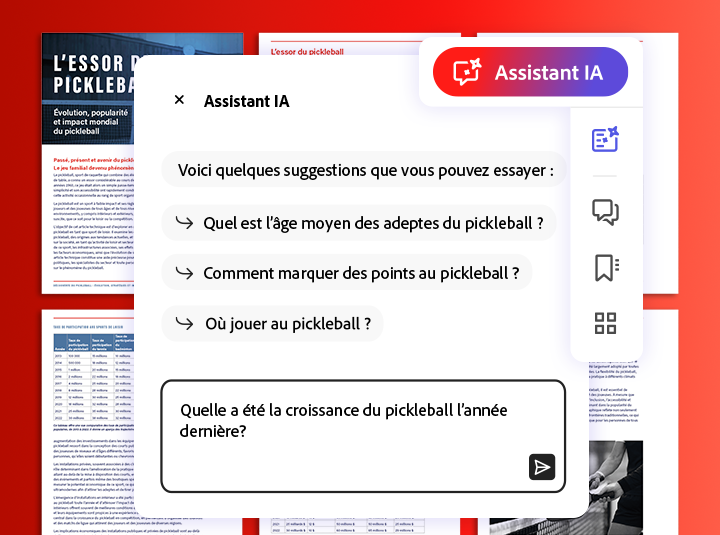 Exemple de question formulée dans l’Assistant IA