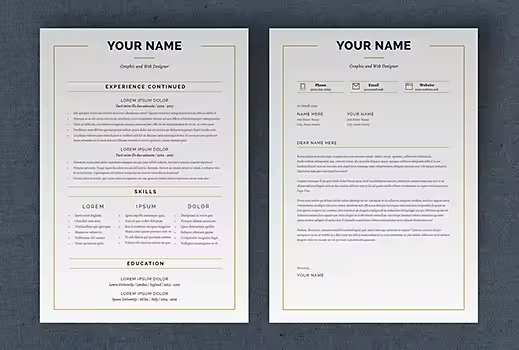 Template de design de CV pour Adobe InDesign