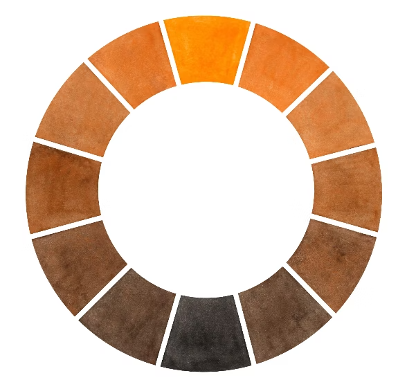 Palette de couleur de l'orange au marron