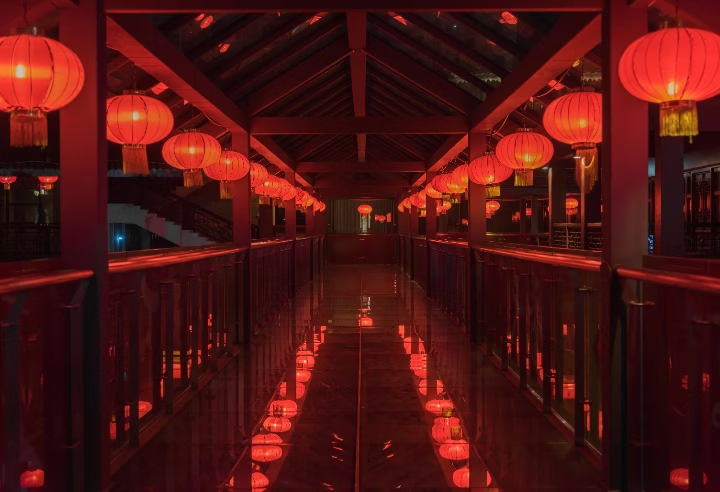 Des lanternes rouges pour le nouvel an chinois