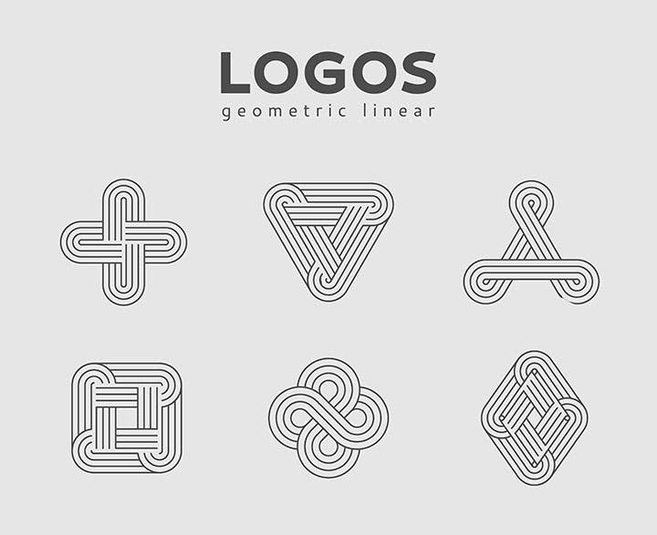 Illustration de logos géométriques