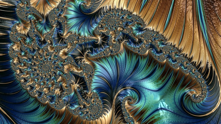 une œuvre d'art fractal, générée par l'IA