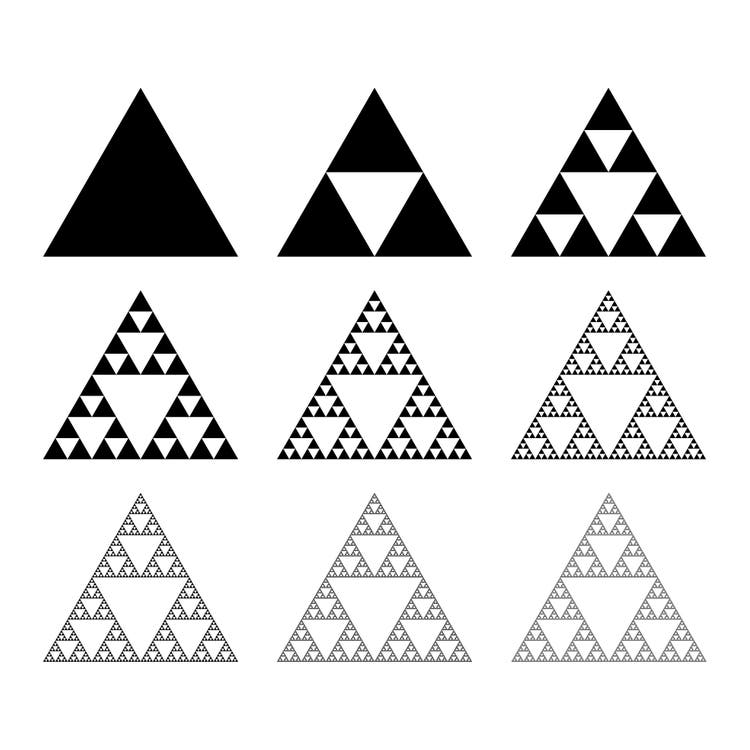 représentation du triangle de Serpinski