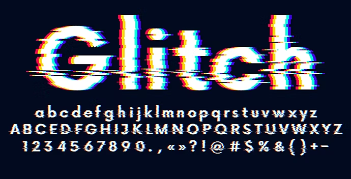 Image éditée avec des erreurs statiques et glitch