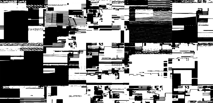 Image éditée avec des erreurs statiques et glitch