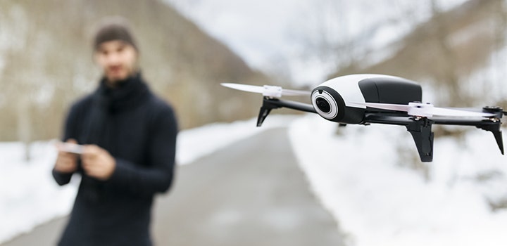 Prise de vue avec la photographie de drone