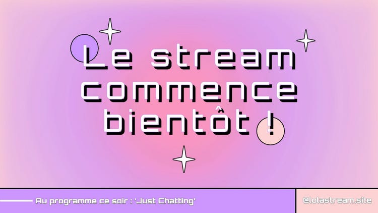 Purple and Pink Gradient Twitch Video Player Start Screen