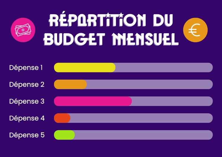 Colorful Budget Organization Data Chart