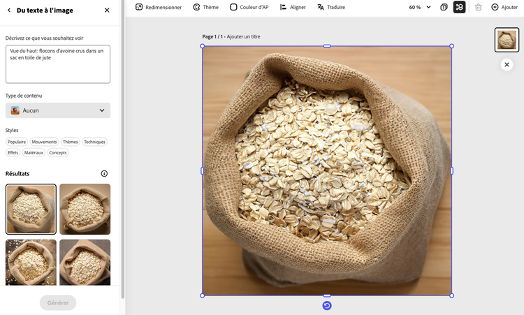 A bag of oats Description automatically generated