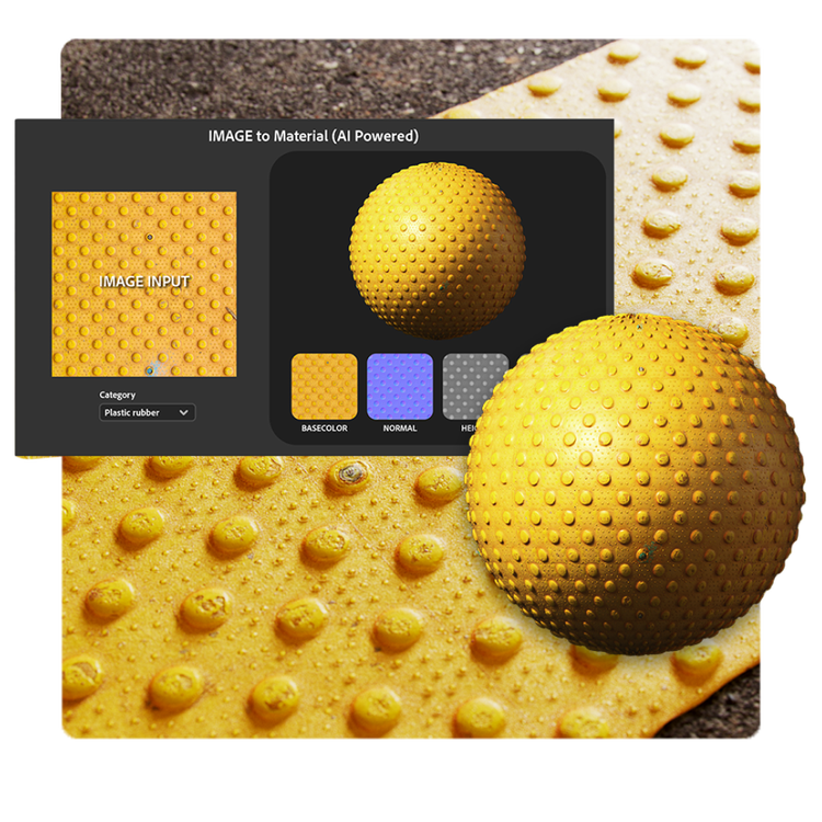 Rendu 3D d’une balle jaune avec texture en picot