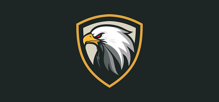 A mascot logo design using an eagle