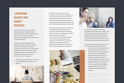 Brochure design template for Adobe Photoshop