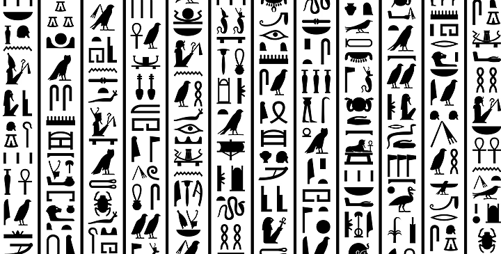 Hieroglyphic symbols