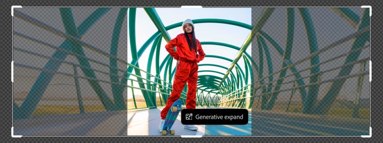 Pembesar gambar AI menggunakan Generative Expand dari Photoshop