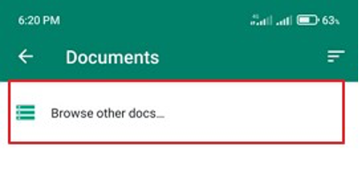 Browse Documents in WhatsApp