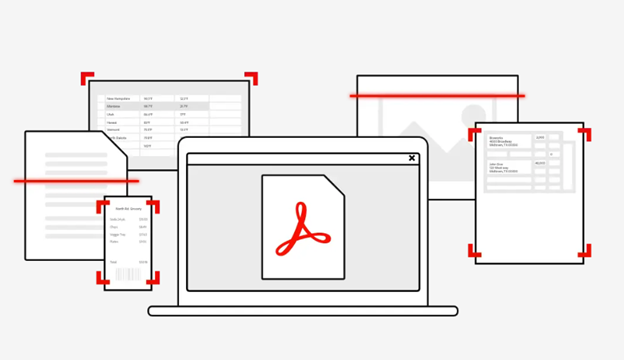 Scanning of documents on different devices using OCR technology