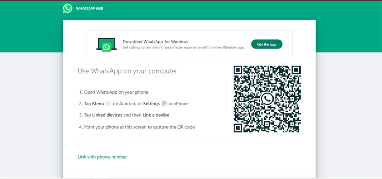 Whatsapp QR Code to open on Windows