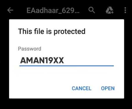 Aadhaar Card PDF File Password Format