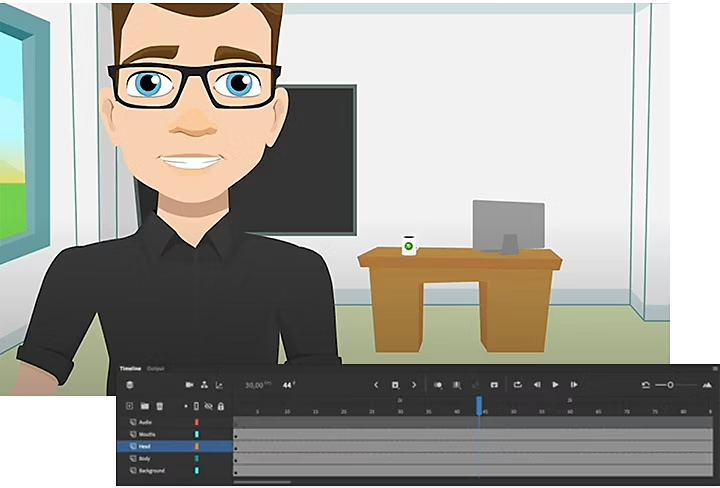 Mapping sounds to visuals in Adobe Animate