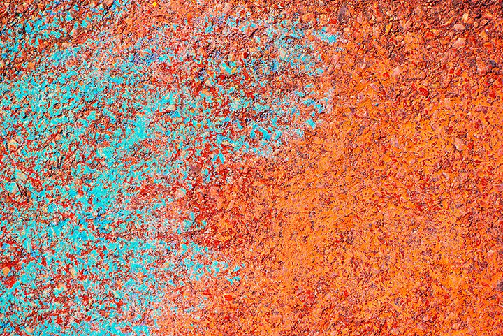 Texture di sabbia arancione e azzurra