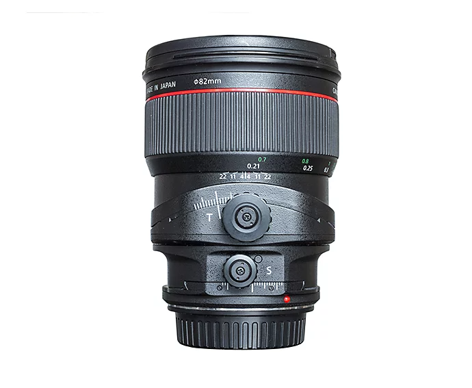 A tilt-shift camera lense