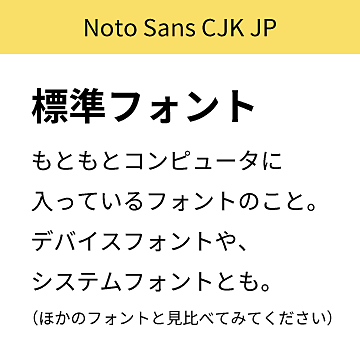 Noto Sans CJK JPのフォント例