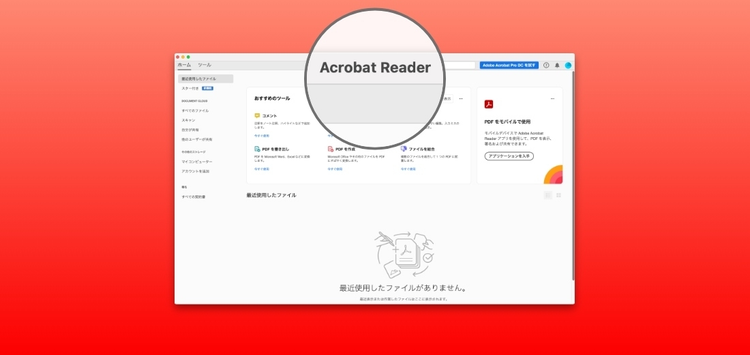 Acrobat Readerブラウザの画像