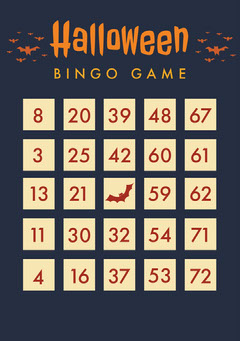 ハロウィンビンゴカードの無料テンプレート Adobe Express