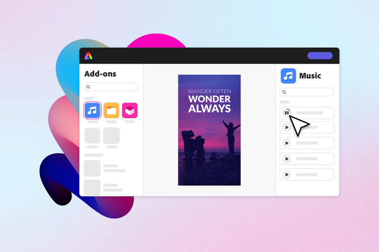音楽アドオンで注目度アップ!効果音やBGMを追加して、インパクトのある動画を作ろう| Adobe Express
