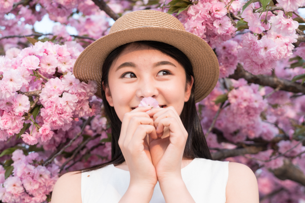 벚꽃축제 인물셀카 여성