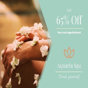 Blue and White Aquaria Spa Coupon