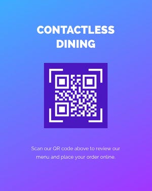 contactless dining instagram portrait COVID-19 재개