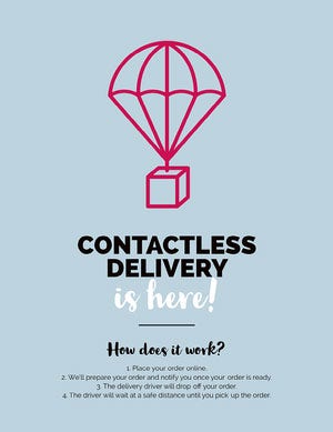 contactless delivery flyer COVID-19 재개