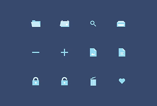 Collage of various icon design templates for Adobe Illustrator