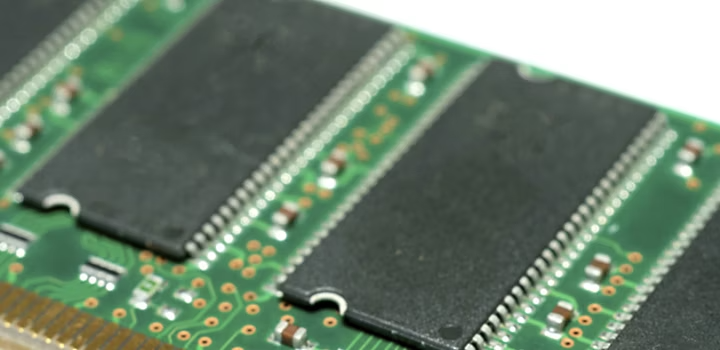 A close-up photo of a computer memory card