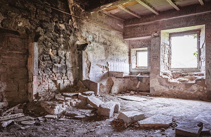 Angle de prise de vue d’un ancien bâtiment