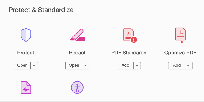 The first step to redact a PDF is to select Tools, then Redact.