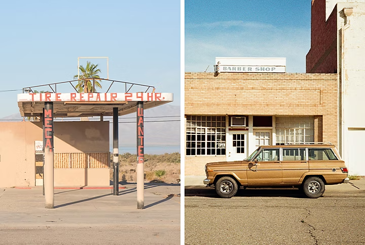 Color temperature of daylight on two different buildings