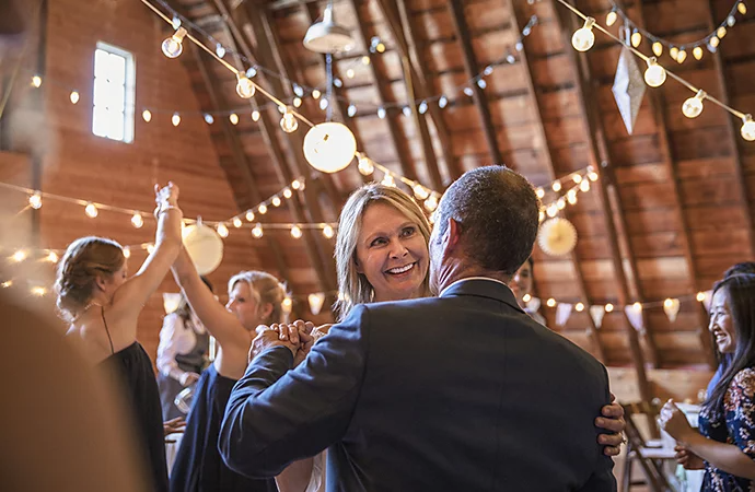 People dancing at wedding