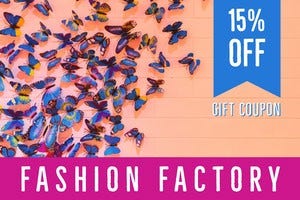 Orange and Pink Fashion Factory Coupon Coupon