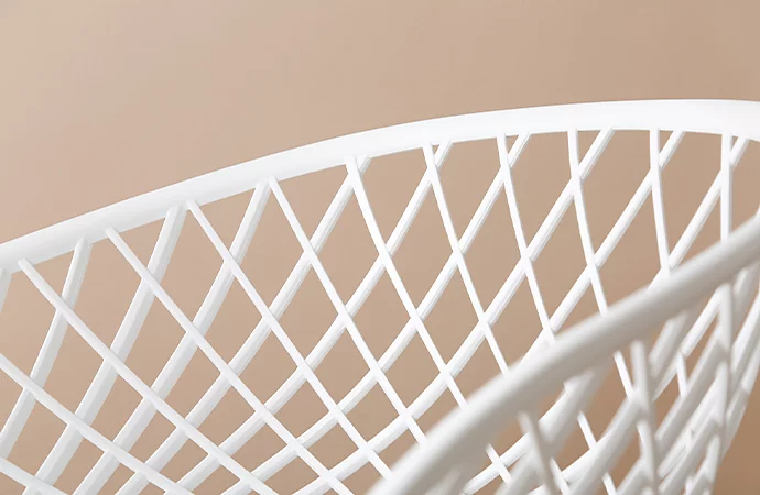 White grid-like texture of a chair