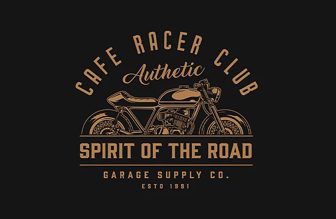 Design ng vintage na logo para sa isang motorcycle club