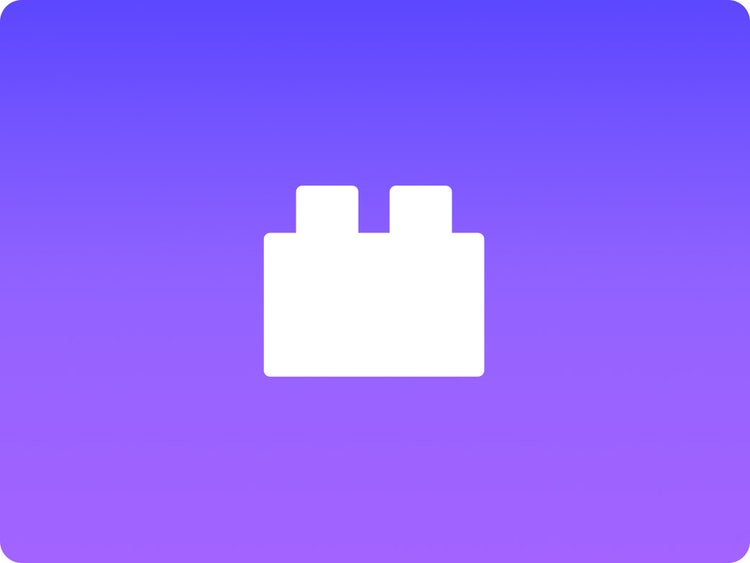 Ícono cuadrado morado y blanco para utilizar los plug-ins favoritos en Premiere Pro.