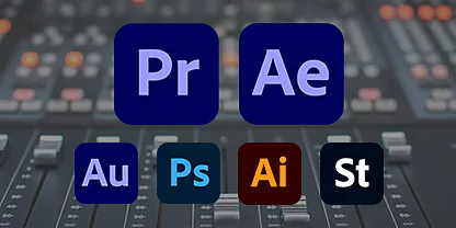 Icons of Adobe editing programs