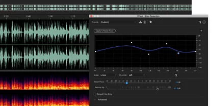 The Hiss Reduction interface in Adobe Audition