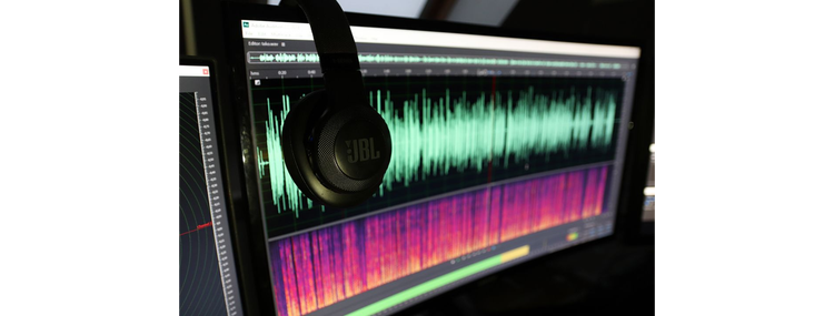 An audio file open in Adobe Audition