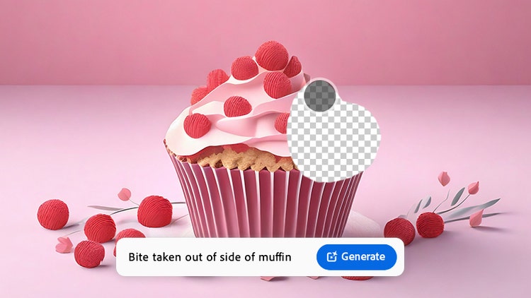 BIte taken out of side muffin