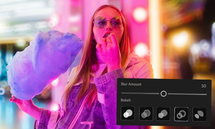 https://creativecloud.adobe.com/cc/discover/article/now-adobe-lightroom-is-more-powerful-and-even-easier-to-use | Add an aesthetic blur effect to a subject or background with Lens Blur.