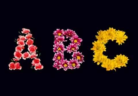 An example of flowery font.